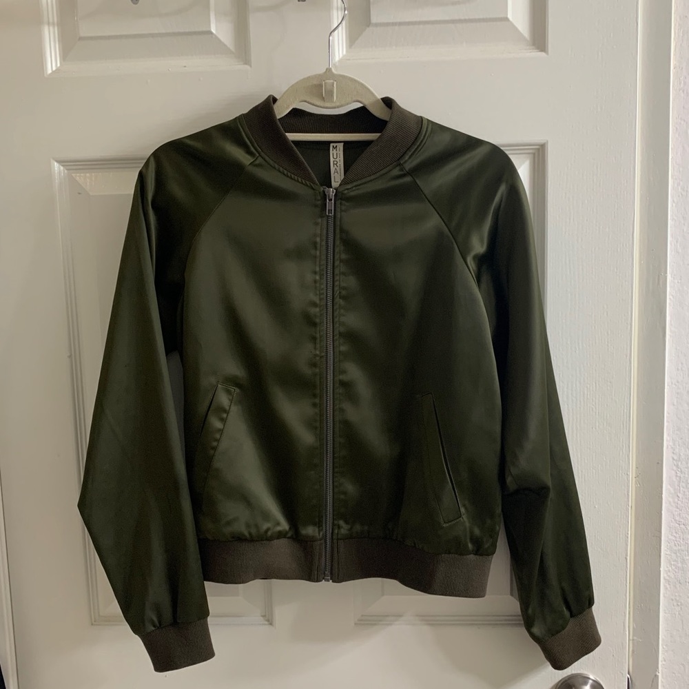 Green bomber jacket
